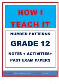 Grade 12 Number Patterns Prep Exam paper 1