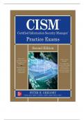(CISM) Certified Information Security Manager certification Practice Exam . 2nd Edition (Peter .H. Gregory )Verified Questions and Answers