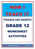 Grade 12 Finance and growth 