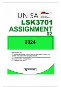 LSK3701 ASSIGNMENT 02 DUE 2024