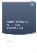 BSM1501 ASSIGNMENT 4 SEMESTER 1 2024 ANSWER
