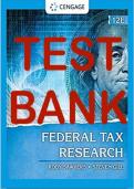 Test Bank For Federal Tax Research 12th Edition by Roby Sawyers, Steven Gill