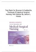 Test Bank for Brunner & Suddarths Textbook Of Medical-Surgical Nursing 14th Edition By Janice L. Hinkle