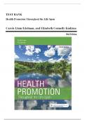 TEST BANK FOR HEALTH PROMOTION THROUGHOUT THE LIFE SPAN 9TH EDITION BY EDELMAN