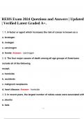 REHS Exam 2024 Questions and Answers | Updated | Verified Latest Graded A+.