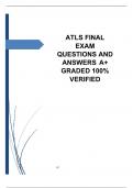 ATLS FINAL EXAM QUESTIONS AND ANSWERS A+ GRADED 100% VERIFIED