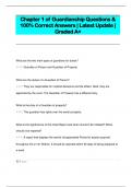 Chapter 1 of Guardianship Questions &  100% Correct Answers | Latest Update |  Graded A+