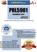 PRL5901 Assignment 1 (COMPLETE ANSWERS) 2024 (527044) - DUE 8 May 2024