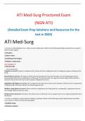 ATI Med-Surg Proctored Exam (NGN ATI) (Detailed Exam Prep Solutions and Resources for the  test in 2024)