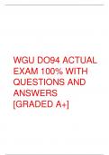 WGU DO94 ACTUAL EXAM 100% WITH QUESTIONS AND ANSWERS [GRADED A+]