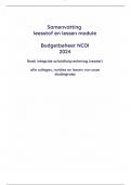 NCOI  Budgetheheer alle colleges, lesaantekeningen en boekverwijzingen van onze studiegroep 2024