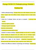 Portage NURS 231 Pathophysiology Module 1 Problem Set Questions and Answers (2024 / 2025) (Verified Answers)