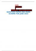 OCR Economis H060/01: Microeconomics QUESTION PAPER AND MARK SCHEME FOR JUNE 2023 