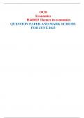 OCR Economics H460/03 Themes in economics QUESTION PAPER AND MARK SCHEME FOR JUNE 2023 