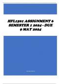HFL1501 Assignment 6 Semester 1 2024 - DUE 9 May 2024