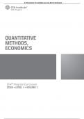 	2024 CFA© Program Curriculum Level I Volume 1 Quantitative Methods, Economics Complete Solution Guide.