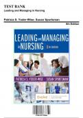 Test Bank for Leading and Managing in Nursing, 8th Edition by Yoder Wise, 9780323792066, Covering Chapters 1-25 | Includes Rationales