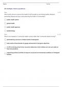 NR 442 COMMUNITY HEALTH NURSING EXAM REVIEW QUESTIONS WITH 100% CORRECT ANSWERS