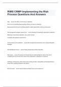 RIMS CRMP-Implementing the Risk Process Questions And Answers