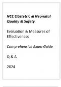 NCC ONQS ( EVALUATION & MEASURES OF EFFECTIVENESS) COMPREHENSIVE EXAM GUIDE Q