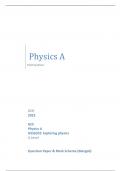 OCR 2023 GCE Physics A H556/02: Exploring physics A Level Question Paper & Mark Scheme (Merged)