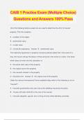 CAIB 1 Practice Exam (Multiple Choice) Questions and Answers 100% Pass