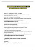 Acne Vulgaris Exam Questions And Correct Answers Graded A+