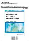 Test Bank for Introduction to Clinical Pharmacology, 9th Edition by Hosler, 9780323529112, Covering Chapters 1-19 | Includes Rationales