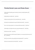 Florida Dental Laws and Rules Exam