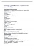 Community Acquired Pneumonia Exam Questions And Answers Graded A+