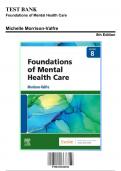 Test Bank for Foundations of Mental Health Care, 8th Edition by Morrison-Valfre, 9780323810296, Covering Chapters 1-33 | Includes Rationales
