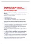 ATI RN VATI COMPREHENSIVE PREDICTOR FORM A (1) WITH THE CORRECT ANSWERS
