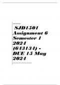 SJD1501 Assignment 6 Semester 1 2024 (643134) - DUE 15 May 2024