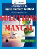 A First Course in the Finite Element Method, Enhanced Edition 6th Edition Daryl L. Logan  SOUTIONS MANUAL