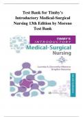 Test bank for introductory medical-surgical nursing 13th edition by Timby ISBN-10 ‏ : ‎ 197517223X ISBN-13 ‏ : ‎ 978-1975172237