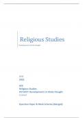 OCR 2023 GCE Religious Studies H573/07: Developments in Hindu thought A Level Question Paper & Mark Scheme (Merged)
