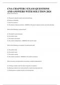 CNA CHAPTER 3 EXAM QUESTIONS AND ANSWERS WITH SOLUTION 2024