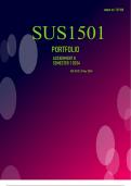 SUS1501 Assignment 8 (PORTFOLIO) Semester 1 2024 (727398) - DUE 8 May 2024