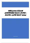 MRL3702 EXAM ANSWERS MAY/JUNE DATE- 13TH MAY 2024