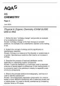 AQA AS CHEMISTRY PAPER 2 PHYSICAL & ORGANIC CHEMSIRTY EXAM GUIDE QNS & ANS JUNE