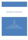 OCR 2023 GCSE Physics A Gateway J249/04: Paper 4 (Higher Tier) Question Paper & Mark Scheme (Merged)
