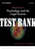 Wrightsman's Psychology and the Legal System 10th Edition by Kirk Heilbrun, Edith Greene, Amy Bradfield Douglass  TEST BANK