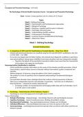 Conceptual and Theoretical Psychology (CLPS11053) - Reading notes, Lecture notes, Example Essays
