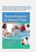 PHARMACOTHERAPEUTICS FOR ADVANCED PRACTICE A PRACTICAL APPROACH 5TH EDITION ARCANGELO TESTBANK COMPLETE UPDATED QUESTIONS AND CORRECT ANSWERS 100% PASS GUARANTEED WITH DETAILED SOLUTIONS & APPROVED 2023 ALL CHAPTERS