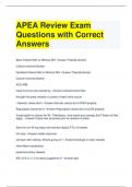 APEA Review Exam Questions with Correct Answers (1)
