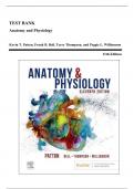 Test Bank: Anatomy and Physiology, 11th Edition by Patton - Chapters 1-48, 9780323775717 | Rationals Included