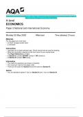 2023 AQA A-level ECONOMICS 7136/2 Paper 2 National and International Economy Question Paper & Mark scheme (Merged) June 2023 [VERIFIED]