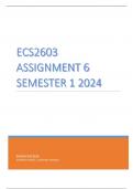 ECS2603 ASSIGNMENT 6 SEMESTER 1 2024 ANSWER