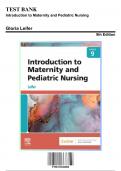 Test Bank: Introduction to Maternity and Pediatric Nursing, 9th Edition by Gloria Leifer - Chapters 1-34, 9780323826808 | Rationals Included