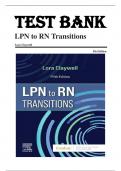 Test Bank for LPN to RN Transitions 5th Edition by Lora Claywell 9780323697972 Chapters 1-18 Complete Guide.